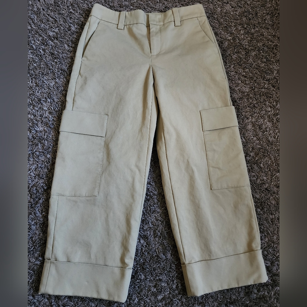 Vince Cotton Cropped Tan Utility Pants Women’s Sz 2